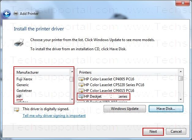 quais drivers de impressora acabam ficando no windows 7