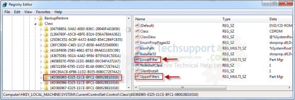 upperfilter remove for cd drive