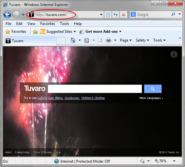 Tuvaro-search-page-screenshot
