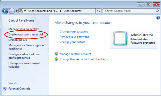 How to create a Windows Password Reset Disk