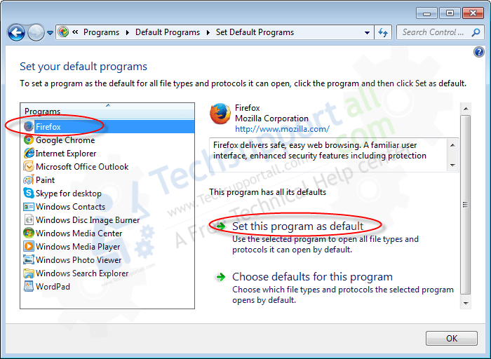 How to set your default programs in Windows how to step3