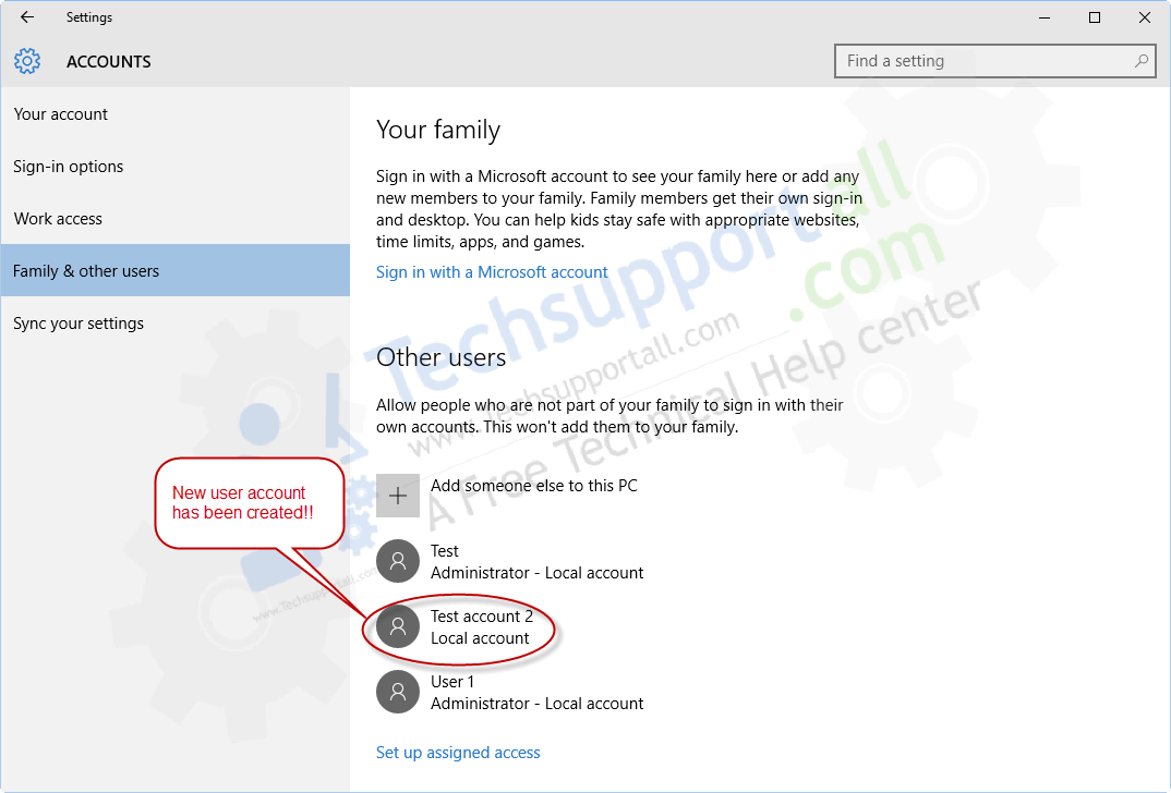 Create a New Local User Account in Windows 10 - Step5