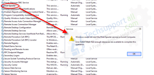 Print Spooler Error Code- 0x800706b9 Image