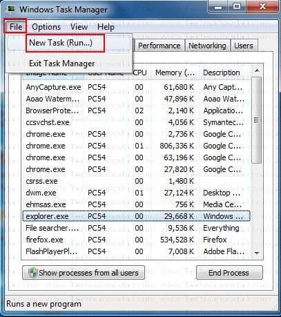 Desktop icon not showing (3) Fix missing desktop icons by reloading explorer.exe
