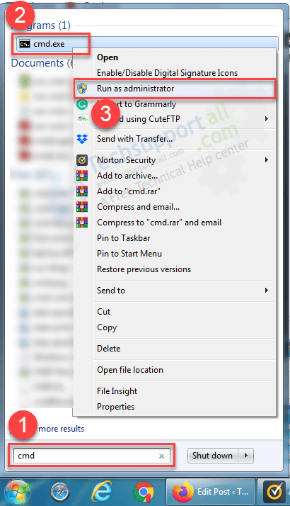 start command prompt with administrator