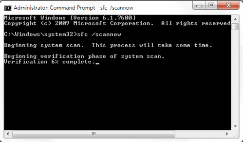 SFC command to fix windows explorer has stopped