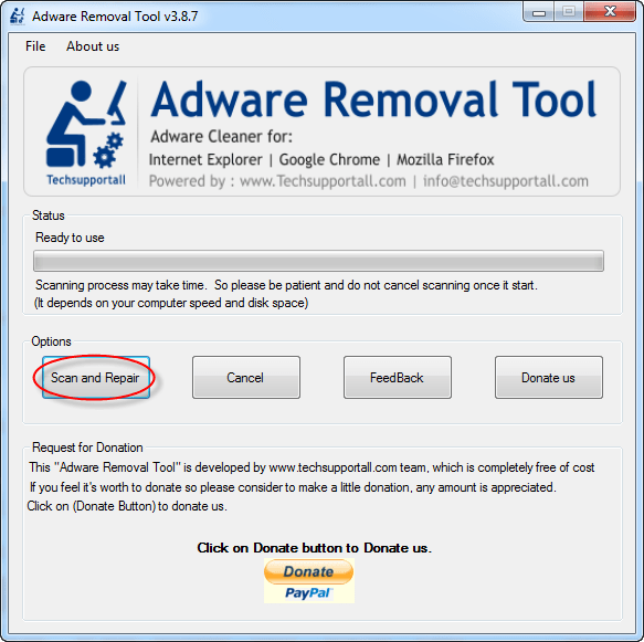 Adware removal tool baixaki
