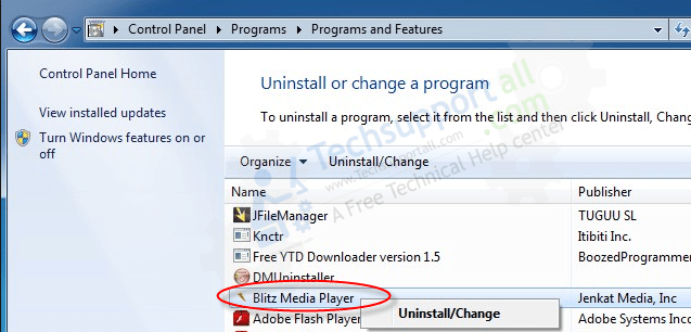 Blitz Media Player removal