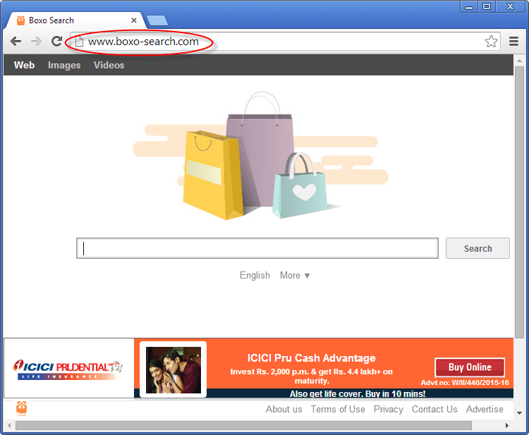 Boxo-search.com Homepage Image