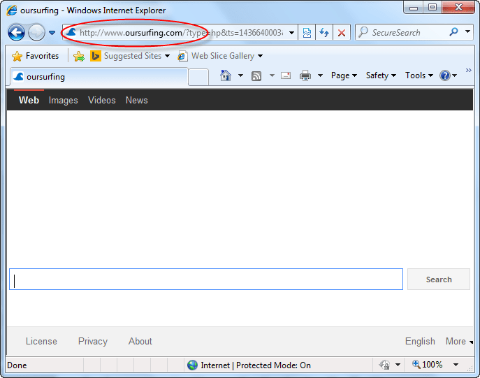 Safebrowsesearch.com Homepage Image