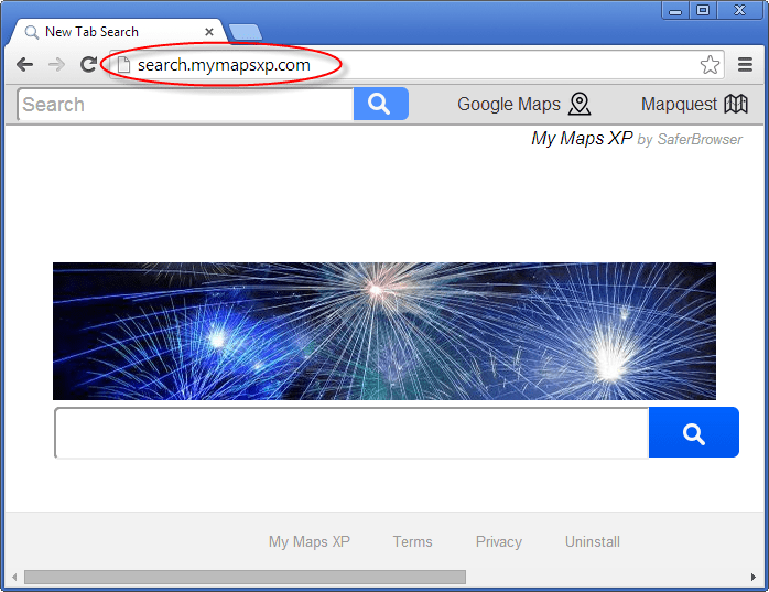 Search.mymapsxp.com Homepage Image