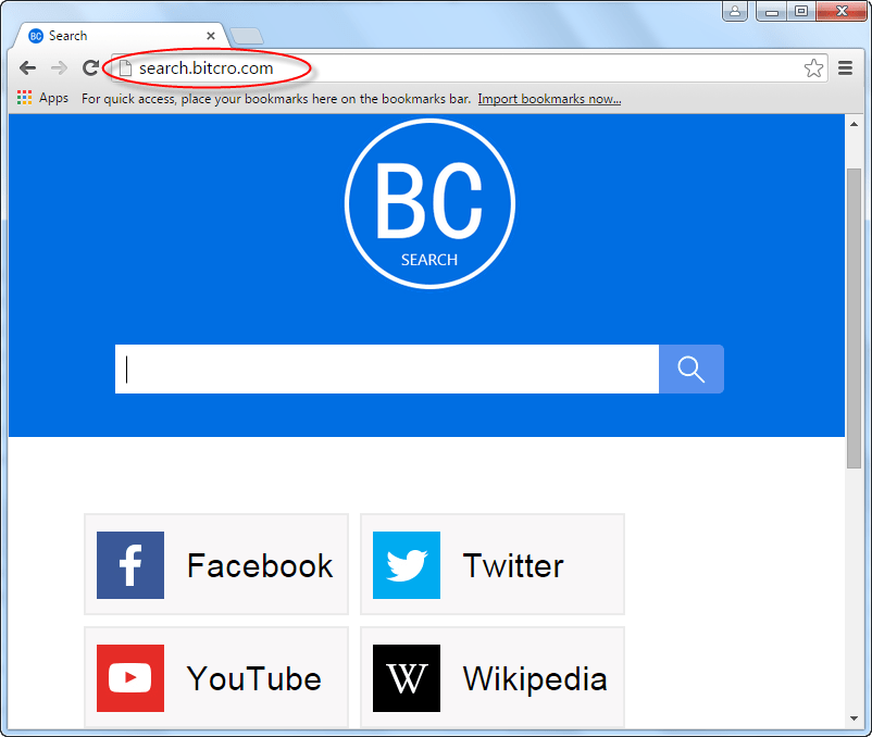 Search.bitcro.com Homepage Image