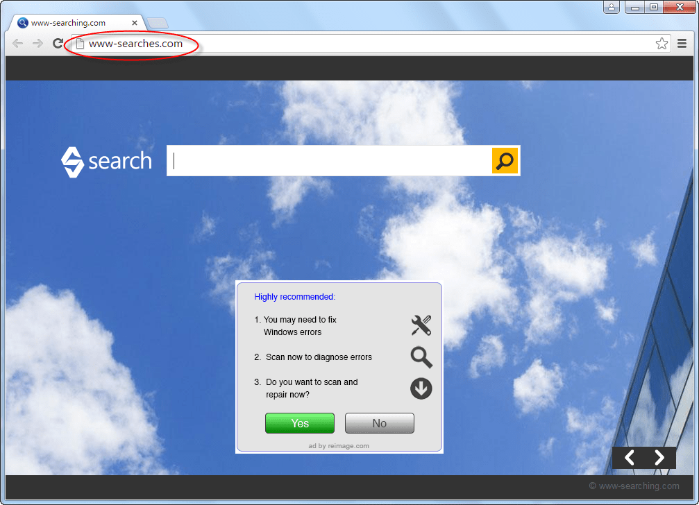 www-searches.com Homepage Image