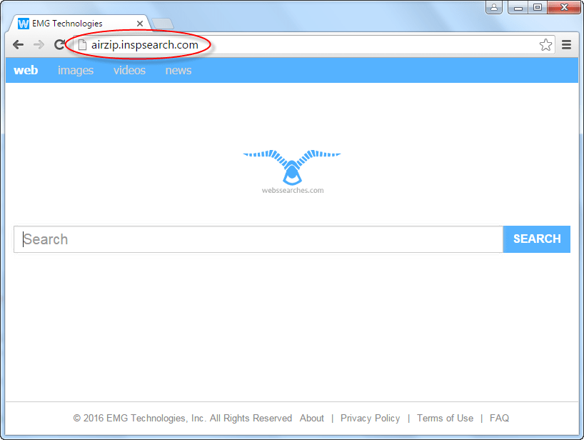 airzip.inspsearch.com Homepage Image