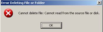 Cannot delete a locked file