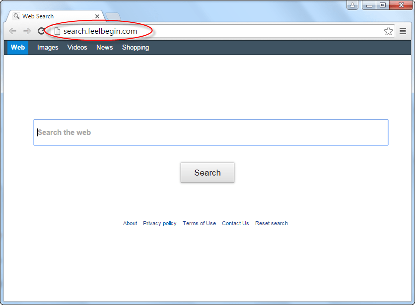 search.feelbegin.com homepage image