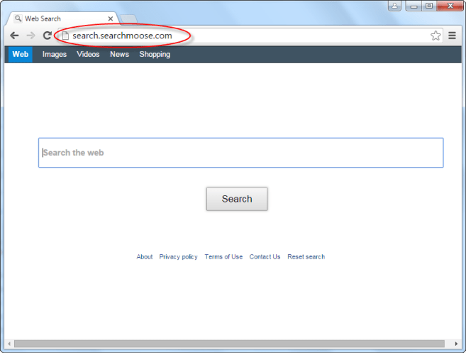 Search.searchmoose.com Homepage Image