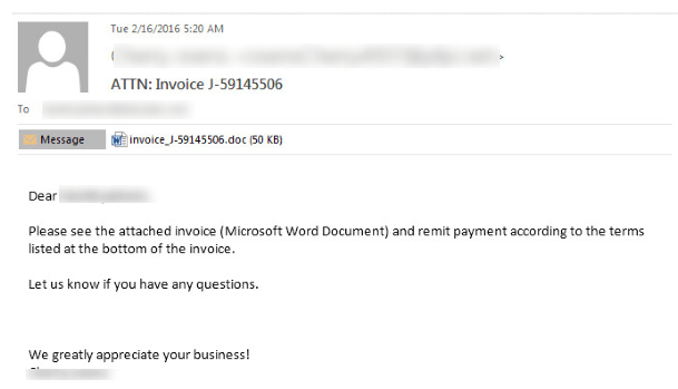 Locky Spam Email