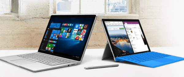 Microsoft Surface Book and Surface Pro 4