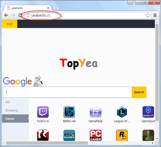 Yeabests.cc Homepage Image