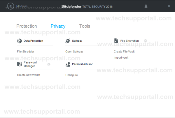 Bitdefender Privacy Modules