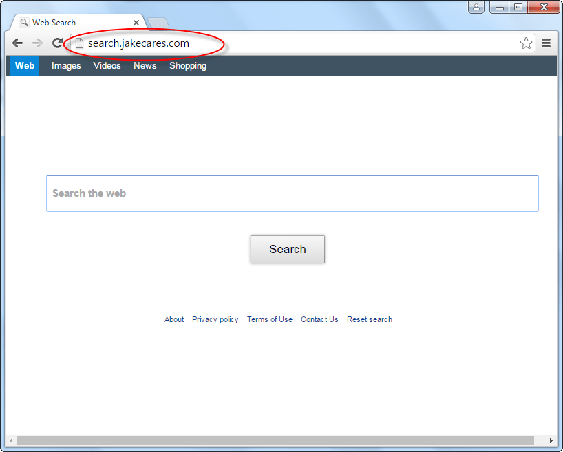Search.jakecares.com Homepage Image
