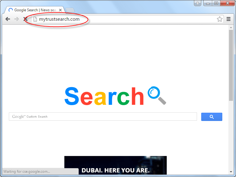Mytrustsearch.com Homepage Image