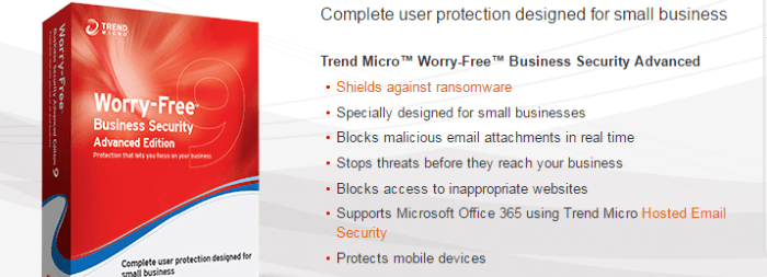 Trend Micro Worry Free Business Security