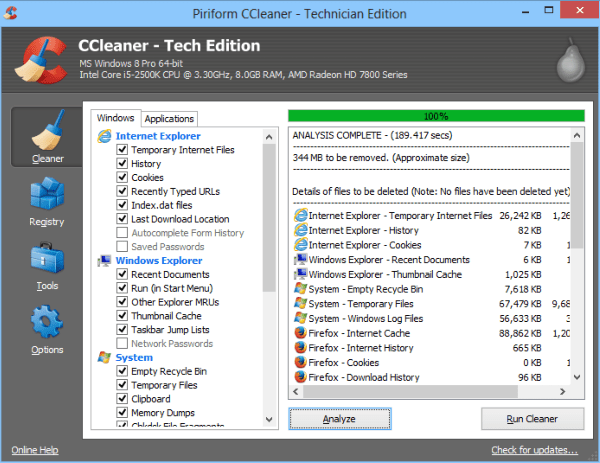 CCleaner Tech Edition for Windows repair