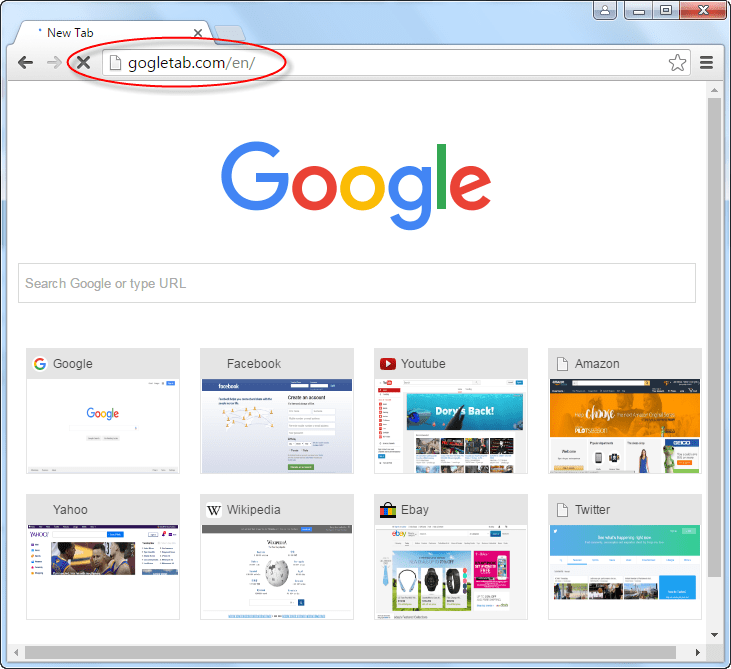 Gogletab.com Homepage Image
