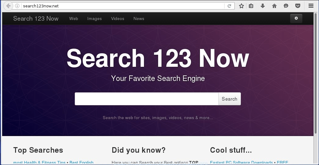 Search123now.net Homepage Image