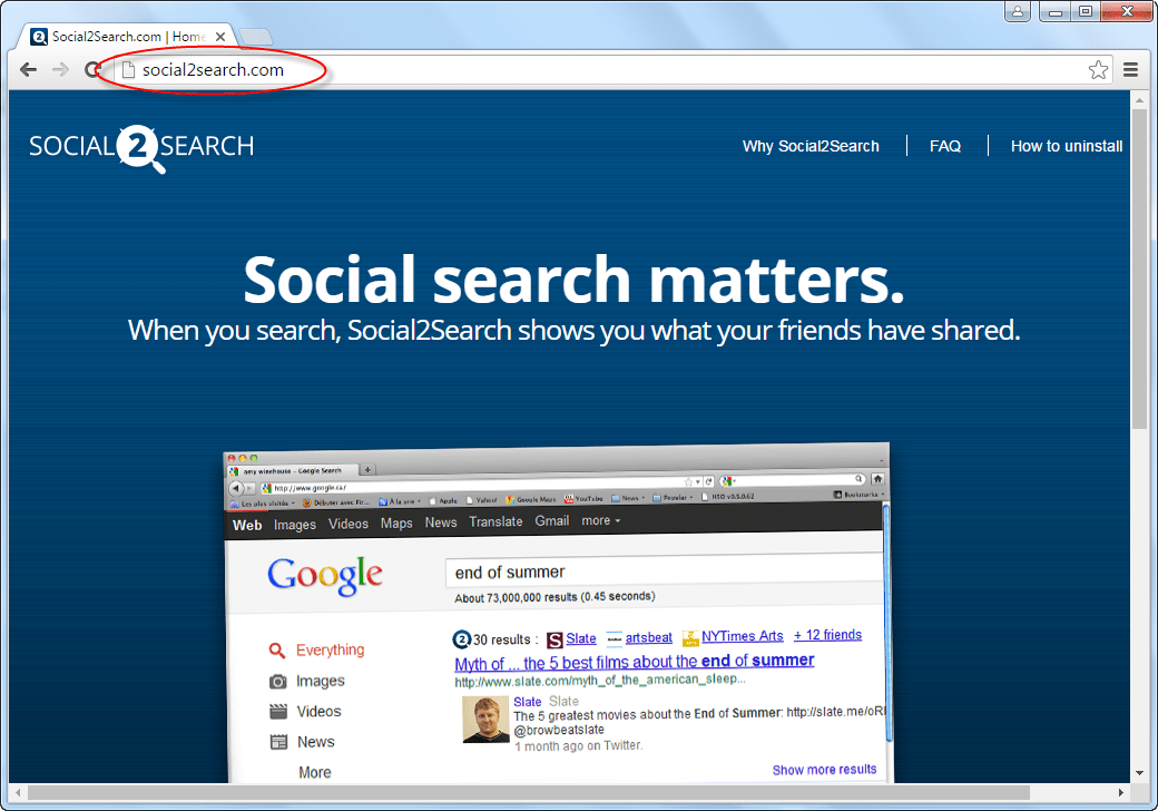 Social2search.com Homepage Image