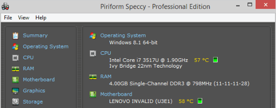 Speccy Hardware information