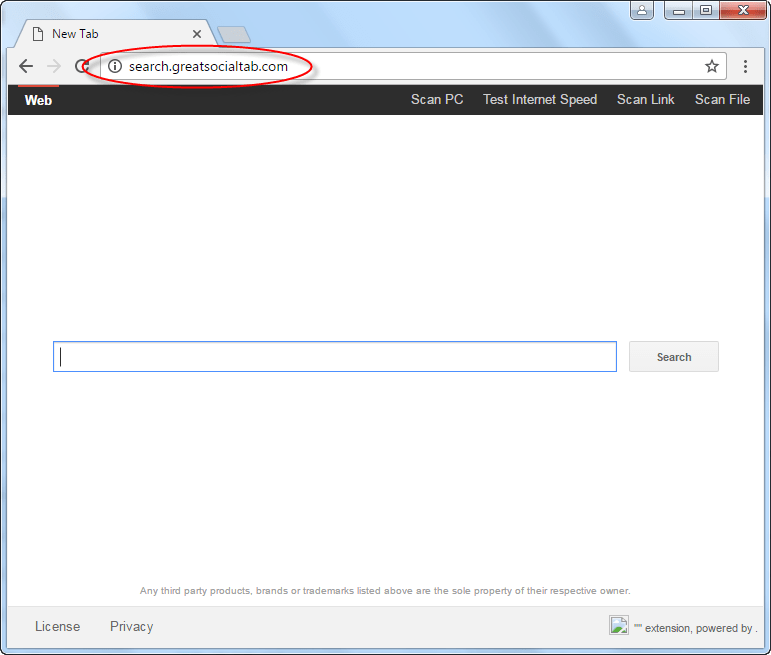 Search.greatsocialtab.com Homepage Image