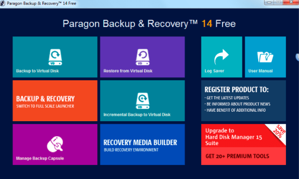 paragon backup and recovery Free