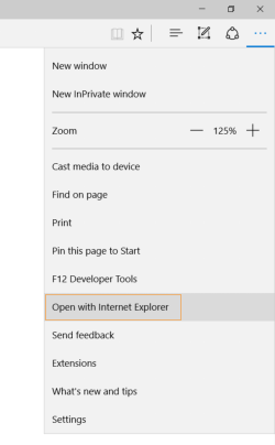 Open with IE