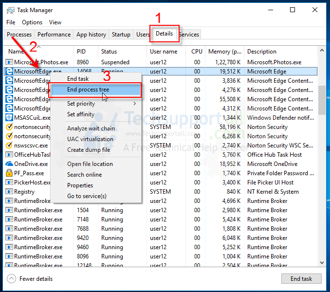kill application in task manager