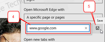set start page in edge