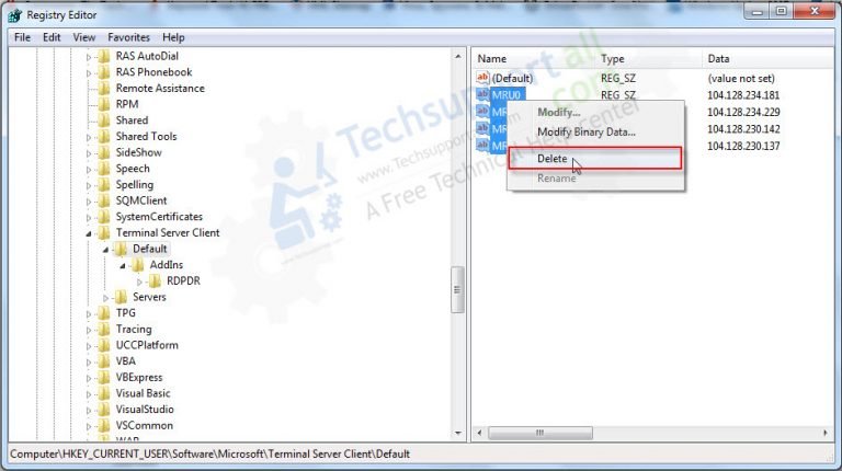  Solved How To Remove Remote Desktop Connection History 