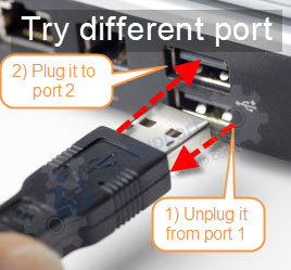 Try different USB port