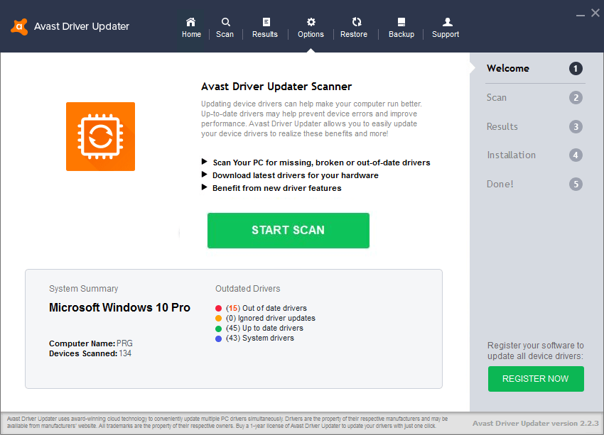Avast driver updater