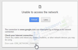 err_network_changed android phone