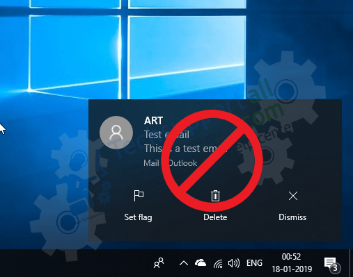 how to turn off email notifications in windows 10