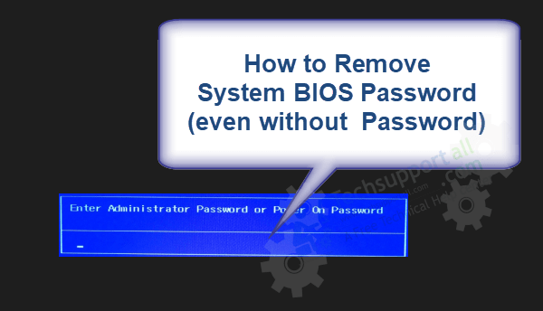 Remove System bios password