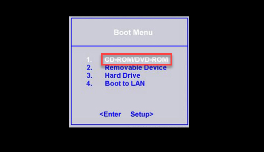 Boot menu