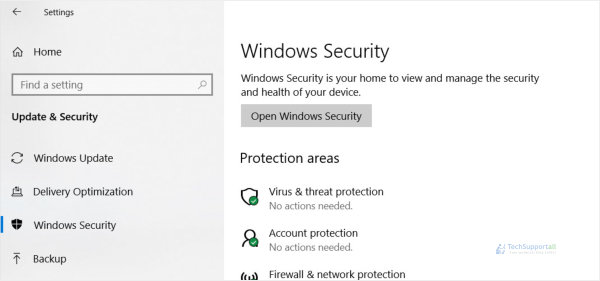 Windows security