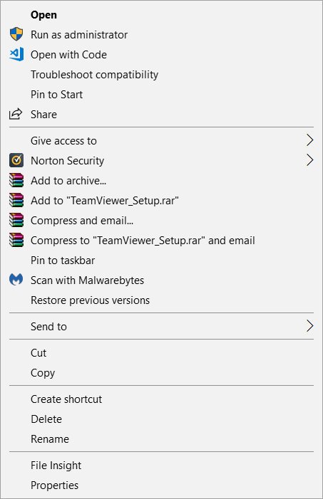 File run as an administrator