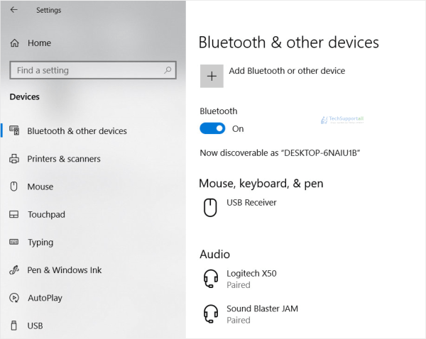 turn off / on bluetooth