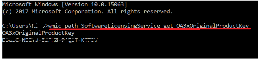 find windows product key through CMD