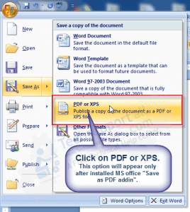 (Solved) How to Save as PDF in Microsoft Word 2007, 2010 - TSA